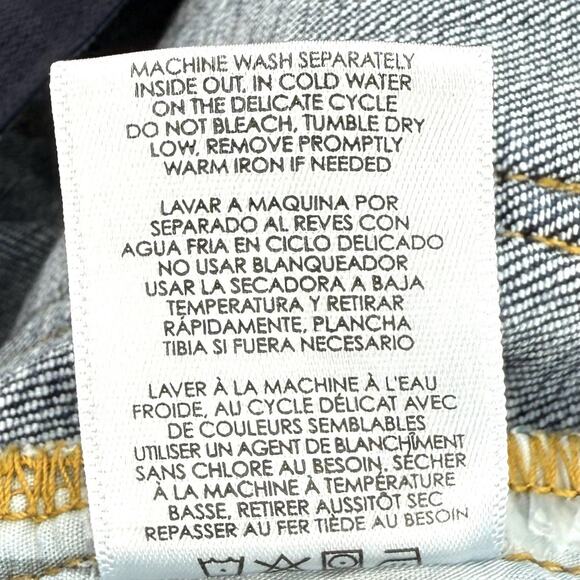 Cabi Button Fly Skinny Jeans Womens Size 6 Blue Denim Red Blue Waist Stretch Mom - Picture 6 of 8